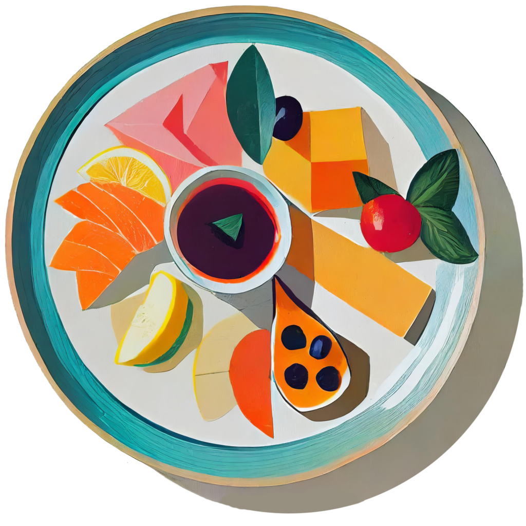 Digital Image of a Plate of Food